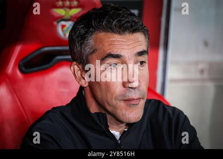 Lisbona, Portogallo. 2 ottobre 2024. Bruno LAGE del Benfica durante la partita di calcio UEFA Champions League, fase MD2 tra SL Benfica e Atletico de Madrid il 2 ottobre 2024 all'Estadio da Luz di Lisbona, Portogallo - foto Matthieu Mirville (C Silva)/DPPI Credit: DPPI Media/Alamy Live News Foto Stock