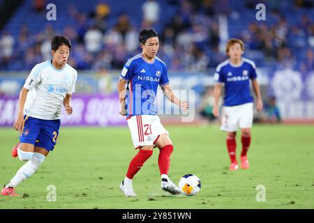 Kanagawa, Giappone. 2 ottobre 2024. Jun amano (F. Marinos) calcio: 2024-25 AFC Champions League Elite Eest Region League partita di fase tra Yokohama F. Marinos - Ulsan Hyundai FC allo Yokohama International Stadium di Kanagawa, Giappone. Crediti: Yohei Osada/AFLO SPORT/Alamy Live News Foto Stock