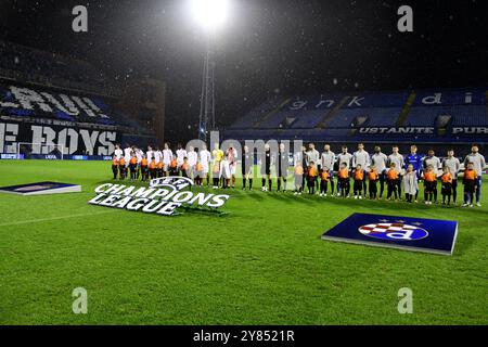 Zagabria, Croazia. 2 ottobre 2024. Zagabria, Croazia, 2 ottobre 2024: UEFA Champions League, Dinamo Zagabria contro Monaco, fase di campionato, partita tra Dinamo Zagabria e Monaco allo Stadio Maksimir, Zagabria, Croazia. (Natasa Kupljenik/SPP) credito: SPP Sport Press Photo. /Alamy Live News Foto Stock