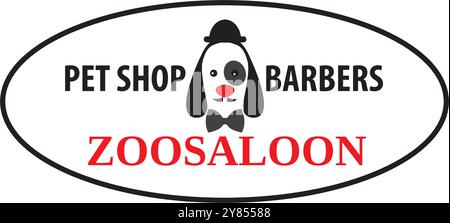 Icona del disegno del logo del cane, illustrazione vettoriale. Simbolo dell'icona della testa del cane. Cane Vector Illustrazione Vettoriale