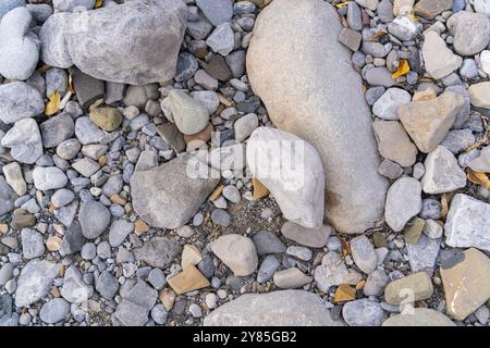 Raccolta di rocce pietre e ciottoli come sfondo Foto Stock