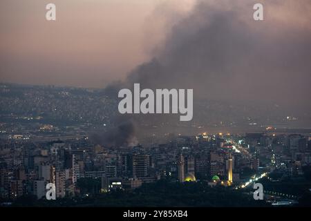 Beirut, Libano. 27 settembre 2024. === POUR LE POINT === credito: Abaca Press/Alamy Live News Foto Stock