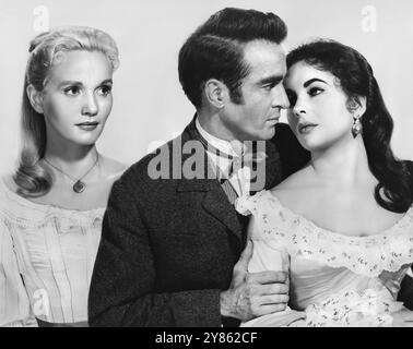 Eva Marie Saint, Montgomery Clift ed Elizabeth Taylor (Raintree County) 1957 Foto Stock