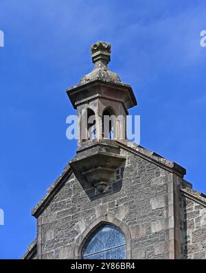 Belfry (dettaglio). Kilbrandon Church, Seil Island, Argyll and Bute, Scozia, Regno Unito, Europa. Foto Stock