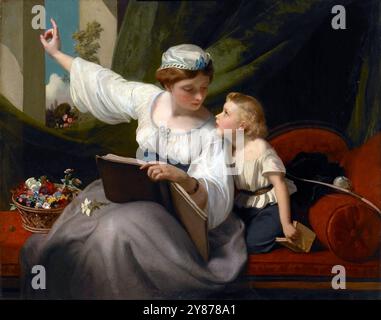 James Sant painting, The Fairy tale, oil on Canvas, 1845-1870 Foto Stock