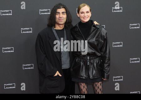 Diane Kruger und Fatih Akin bei der 'The Shrouds" Film Premiere am 3.10.2024 im Rahmen vom Filmfest ad Amburgo Foto Stock