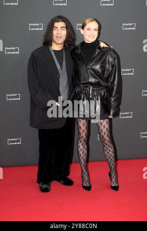 Diane Kruger und Fatih Akin bei der 'The Shrouds" Film Premiere am 3.10.2024 im Rahmen vom Filmfest ad Amburgo Foto Stock