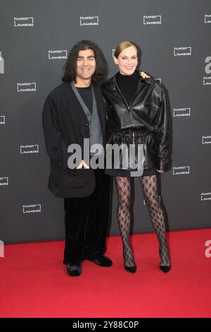 Diane Kruger und Fatih Akin bei der 'The Shrouds" Film Premiere am 3.10.2024 im Rahmen vom Filmfest ad Amburgo Foto Stock