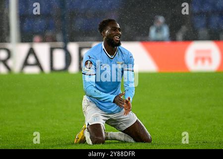 Roma, Italia. , . Boulaye dia del SS Lazio durante la partita di fase MD1 di UEFA Europa League 2024/25 tra SS Lazio e OCG Nizza allo Stadio Olimpico il 3 ottobre 2024 a Roma, Italia crediti: Nicola Ianuale/Alamy Live News Foto Stock