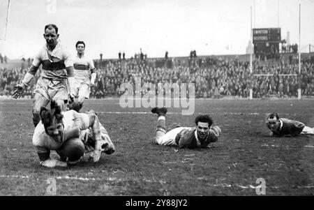 SP-Rugby League-o'Seas-Britain a 1959 - 1950-1959 - giocatori e azione - Rugby League. 17 aprile 1954. Foto Stock