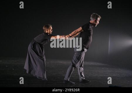 Madrid, Spagna. 3 ottobre 2024. Dancelab Berlin danzatori presentano IL CAST - Woyzeck al Teatro del Canal di Madrid 3 ottobre 2024 Spagna Credit: SIPA USA/Alamy Live News Foto Stock