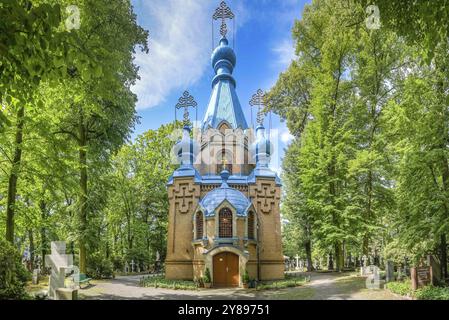 Cappella della Chiesa ortodossa russa, Chiesa di San Costantino e Elena, Wittestrasse, Tegel, Reinickendorf, Berlino, Germania, Europa Foto Stock