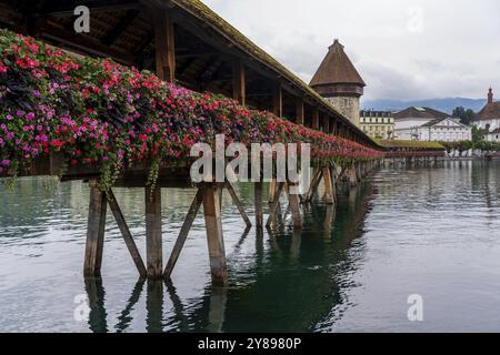 Vista della città vecchia di Lucerna in Svizzera Foto Stock