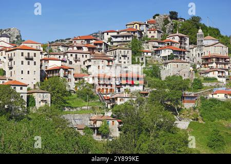 Dimitsana è un villaggio di montagna in Arcadia, Peloponneso, Grecia, Europa Foto Stock