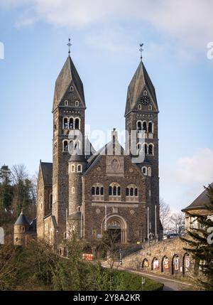 Chiesa dei Santi cosma e damiano, Chiesa madre dei Santi Cosma e Damiano, a Clervaux Lussemburgo Foto Stock