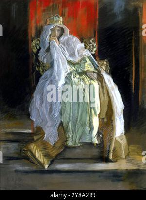 The Queen in Hamlet (c. 1897), collezione privata Edwin Austin Abbey Foto Stock