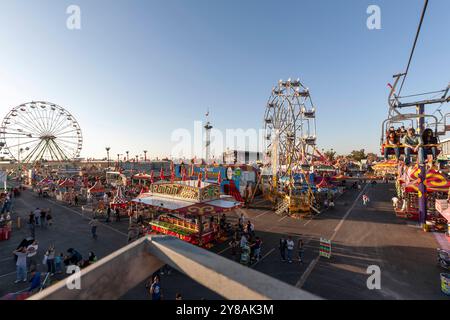 Area fieristica dello stato dell'Arizona sopra la pista da sci Foto Stock