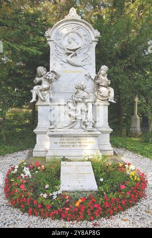 Vecchio cimitero di Bonn, tomba di Robert e Clara Schumann, Germania, Renania settentrionale-Vestfalia, Bonn Foto Stock