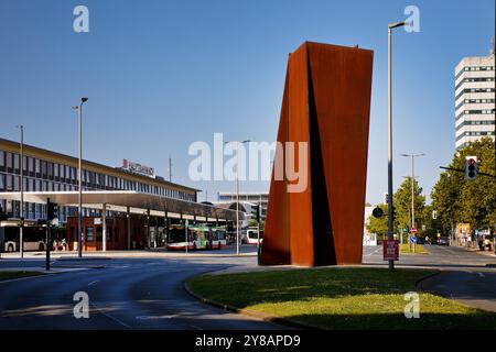 Terminal delle sculture presso la stazione principale, Germania, Renania settentrionale-Vestfalia, Ruhr area, Bochum Foto Stock