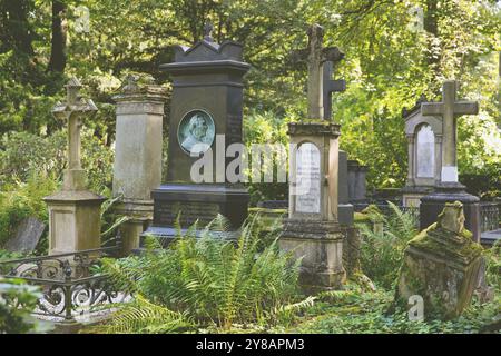 Cimitero di Bonn, tombe, Germania, Renania settentrionale-Vestfalia, Bonn Foto Stock