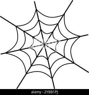 modello vettoriale spider web design in bianco e nero Illustrazione Vettoriale