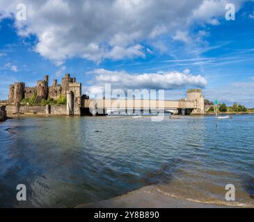 Castello di Conwy sul fiume Conwy. Foto Stock