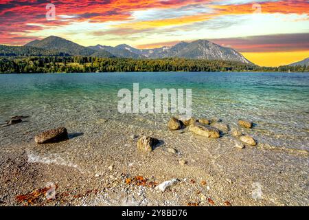Walchensee, Baviera, Germania Foto Stock