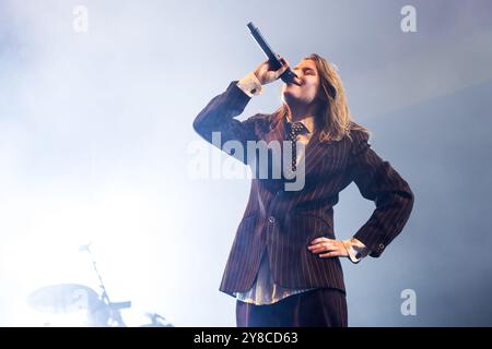 Oslo, Norvegia. 3 ottobre 2024. La cantante, cantautrice e musicista norvegese Girl in Red esegue un concerto dal vivo all'Oslo Spektrum di Oslo. Foto Stock