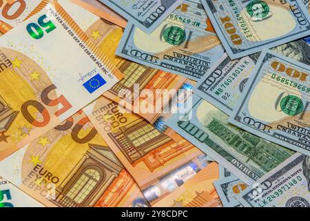 Banconote degli Stati Uniti d'America per un ammontare di 50 dollari Foto Stock