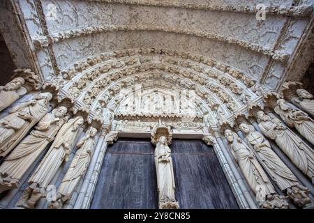 Cattedrale di Notre Dame de Chartres, Francia Foto Stock