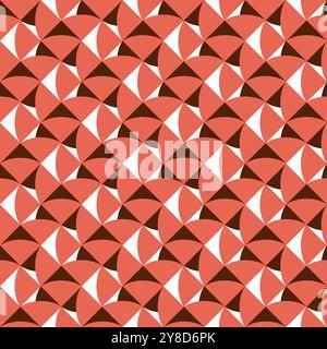 Motivo senza cuciture con motivi geometrici in 3 colori Foto Stock