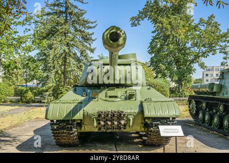 Russischer Kampfpanzer IS-2, Museum Berlin-Karlshorst: ORT der Kapitulation mai 1945, Zwieseler Straße, Karlshorst, Lichtenberg, Berlino, Germania Foto Stock