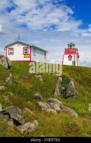 Faro di Fox Point, St Anthony, Newfoundland & labrador, Canada Foto Stock