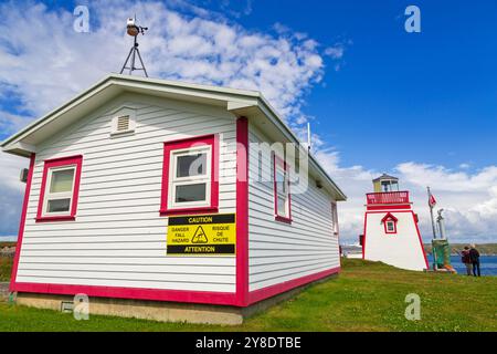 Faro di Fox Point, St Anthony, Newfoundland & labrador, Canada Foto Stock