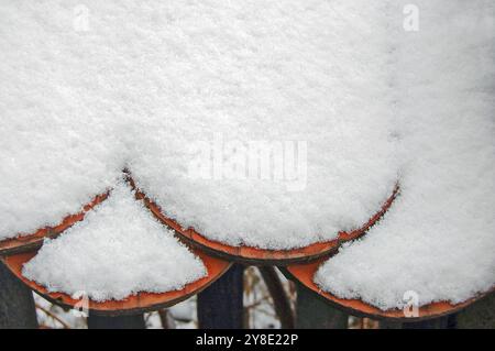 Coperta di neve piastrelle Foto Stock