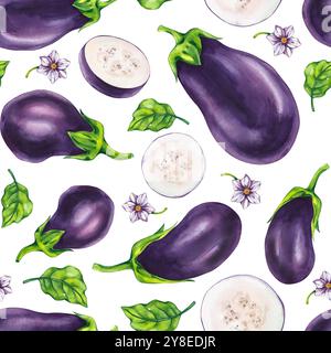 Acquerello vegetale disegno verdure disegnate a mano Foto Stock