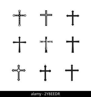 Modello di ilustrazione del vettore del logo della Chiesa Illustrazione Vettoriale