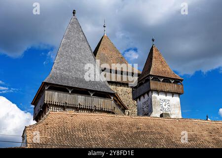 La chiesa fortificata di Homorod in Romania Foto Stock