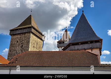 La chiesa fortificata di Homorod in Romania Foto Stock