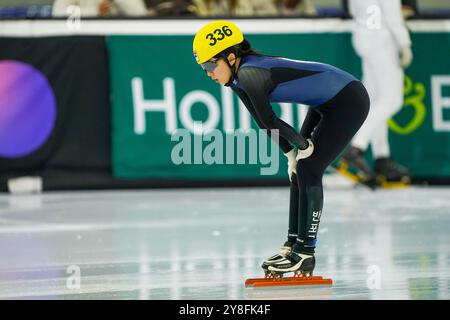 Heerenveen, Paesi Bassi. 5 ottobre 2024. HEERENVEEN, PAESI BASSI - 5 OTTOBRE: Jaehee Chung gareggia nella finale dei 1500 m durante il KNSB Dutch Open a Thialf il 5 ottobre 2024 a Heerenveen, Paesi Bassi. (Foto di Andre Weening/Orange Pictures) credito: Orange Pics BV/Alamy Live News Foto Stock