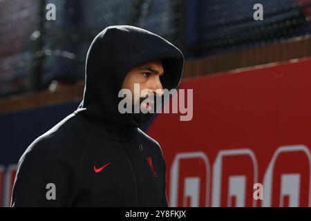 LONDRA, Regno Unito - 5 ottobre 2024: Mohamed Salah del Liverpool arriva in vista della partita di Premier League tra il Crystal Palace FC e il Liverpool FC al Selhurst Park (credito: Craig Mercer/ Alamy Live News) Foto Stock