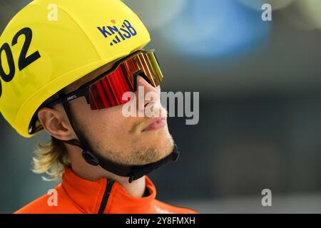 Heerenveen, Paesi Bassi. 5 ottobre 2024. HEERENVEEN, PAESI BASSI - 5 OTTOBRE: Friso Emons gareggia nella finale dei 1500 m durante il KNSB Dutch Open a Thialf il 5 ottobre 2024 a Heerenveen, Paesi Bassi. (Foto di Andre Weening/Orange Pictures) credito: Orange Pics BV/Alamy Live News Foto Stock