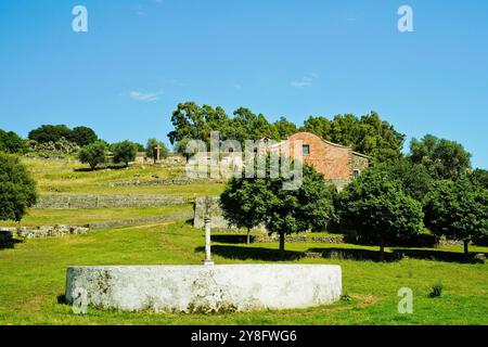 Santuario di San Costantino a Sedilo. Provincia di Oristano, Sardegna, Italia Foto Stock