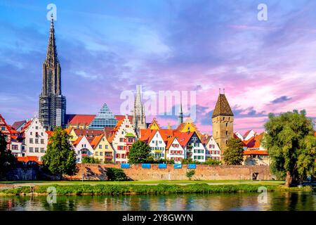 Città vecchia di Ulm, Germania Foto Stock