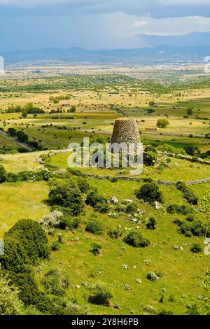 Nuraghe Orolio. Silanus, Provincia di Nuoro, Sardegna, Italia Foto Stock