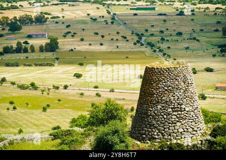 Nuraghe Orolio. Silanus, Provincia di Nuoro, Sardegna, Italia Foto Stock