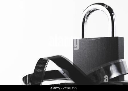 Noleggio film vietato. Blocco degli annunci. Film vietato. Elenco delle sanzioni nella produzione cinematografica. Foto Stock