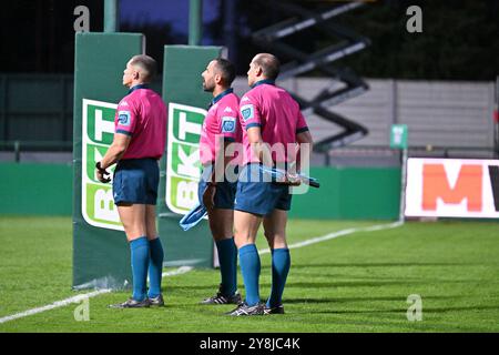 Azioni del gioco e immagini dei giocatori durante la partita tra Benetton Rugby vs Leinster Rugby allo Stadio Monigo - 5 ottobre 2024, durante il Campionato United Rugby 2024/2025 durante Benetton Rugby vs Leinster Rugby, partita United Rugby Championship a Treviso, Italia, 05 ottobre 2024 Foto Stock