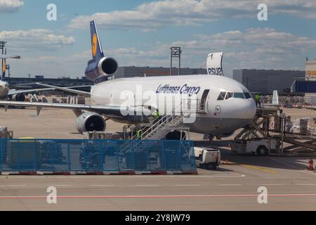 L'aeroporto di Francoforte (flughafen), uno dei più grandi d'Europa, la Germania Foto Stock