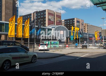 L'ingresso dell'aeroporto di Francoforte (flughafen), uno dei più grandi d'Europa, la Germania Foto Stock